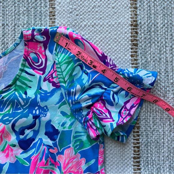 Lilly Pulitzer Jodee Short Ruffle Sleeves Tiered Mini Dress Women’s Size XXS - Picture 8 of 11